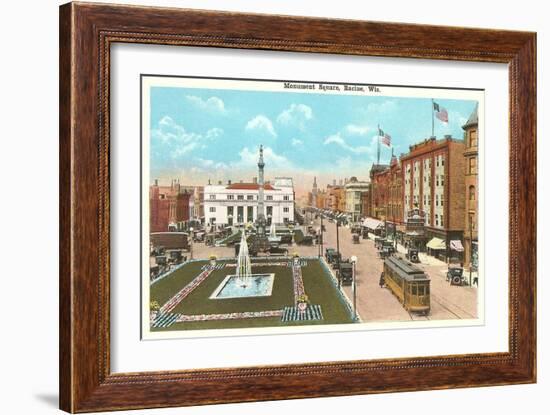 Monument Square, Racine, Wisconsin-null-Framed Art Print