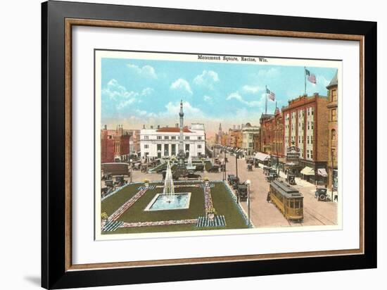 Monument Square, Racine, Wisconsin-null-Framed Art Print