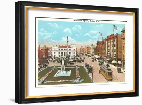 Monument Square, Racine, Wisconsin-null-Framed Art Print