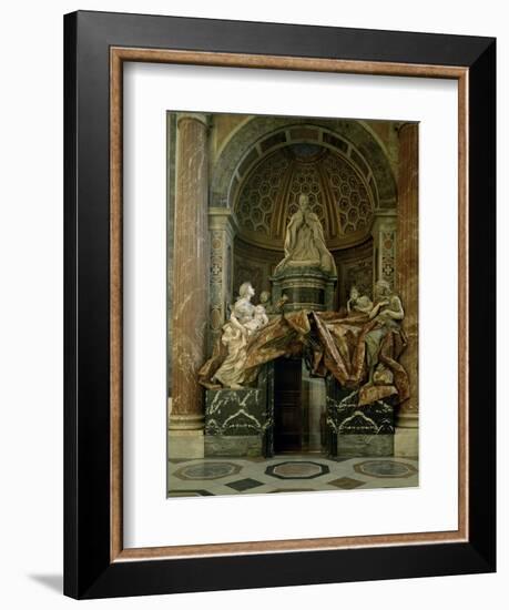 Monument to Alexander VII in the North Transept, 1672-78-Giovanni Lorenzo Bernini-Framed Giclee Print