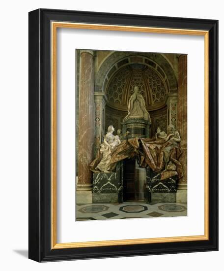 Monument to Alexander VII in the North Transept, 1672-78-Giovanni Lorenzo Bernini-Framed Giclee Print