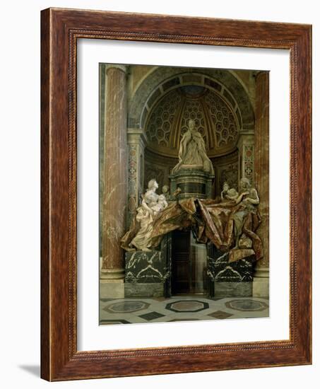 Monument to Alexander VII in the North Transept, 1672-78-Giovanni Lorenzo Bernini-Framed Giclee Print