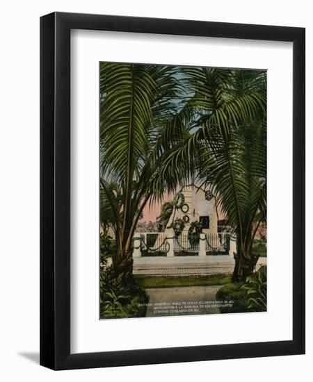 Monument to Cuban medical students executed by the Spanish in 1871, Havana, Cuba, c1920-Unknown-Framed Photographic Print