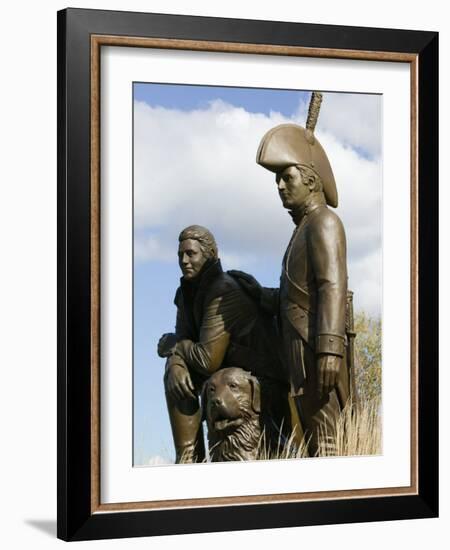 Monument to Explorers Lewis and Clark, St. Charles, Missouri-Walter Bibikow-Framed Photographic Print