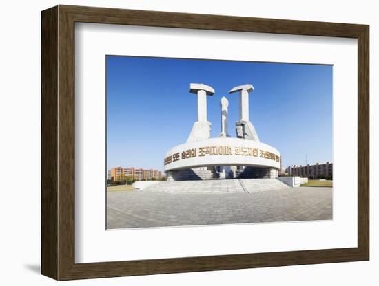 Monument to Foundation of Workers Party of Korea, Democratic People's Republic of Korea, N. Korea-Gavin Hellier-Framed Photographic Print