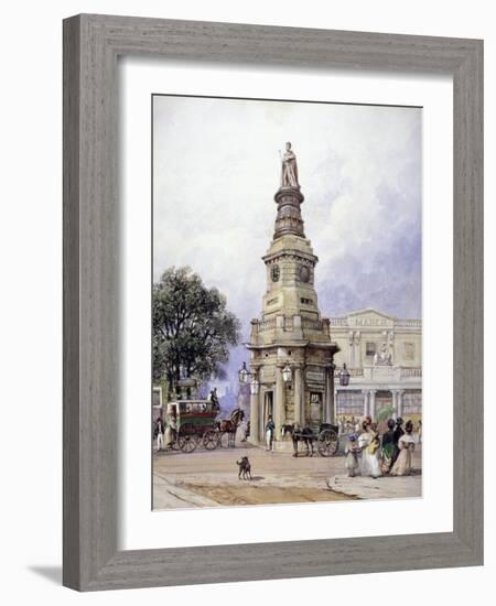 Monument to George Iv, Battle Bridge (Now King's Cros), London, 1835-George Sidney Shepherd-Framed Giclee Print