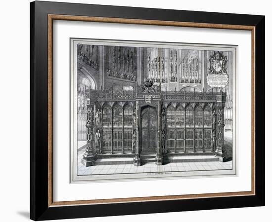 Monument to Henry VII and Queen Elizabeth in the King's Chapel, Westminster Abbey, London, 1665-Wenceslaus Hollar-Framed Giclee Print