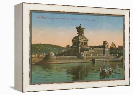 Monument to Kaiser Wilhelm I, Koblenz. Postcard Sent in 1913-German photographer-Framed Premier Image Canvas