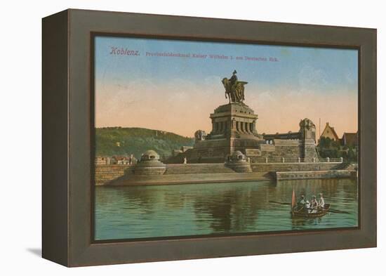 Monument to Kaiser Wilhelm I, Koblenz. Postcard Sent in 1913-German photographer-Framed Premier Image Canvas