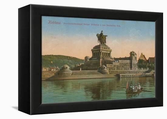 Monument to Kaiser Wilhelm I, Koblenz. Postcard Sent in 1913-German photographer-Framed Premier Image Canvas