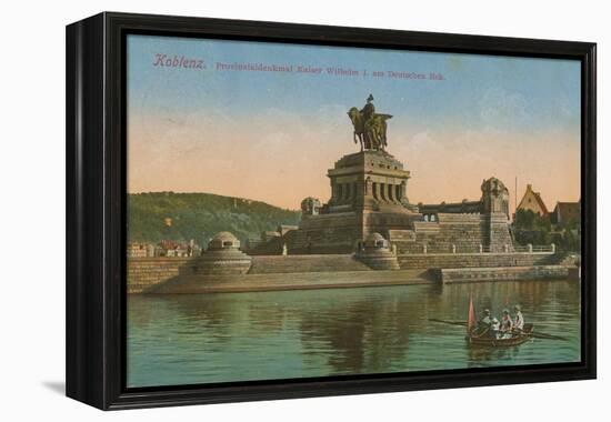 Monument to Kaiser Wilhelm I, Koblenz. Postcard Sent in 1913-German photographer-Framed Premier Image Canvas