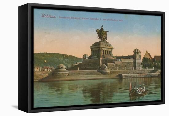 Monument to Kaiser Wilhelm I, Koblenz. Postcard Sent in 1913-German photographer-Framed Premier Image Canvas