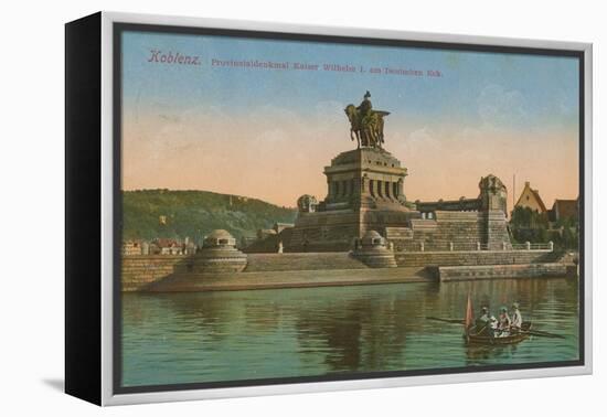Monument to Kaiser Wilhelm I, Koblenz. Postcard Sent in 1913-German photographer-Framed Premier Image Canvas