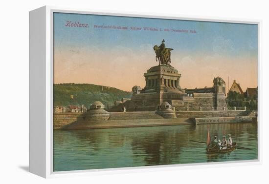 Monument to Kaiser Wilhelm I, Koblenz. Postcard Sent in 1913-German photographer-Framed Premier Image Canvas