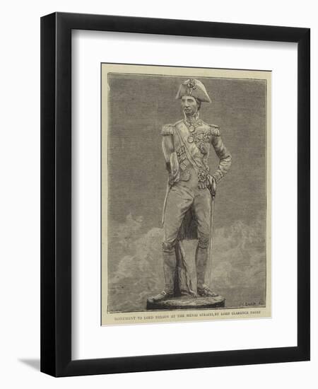 Monument to Lord Nelson at the Menai Straits, by Lord Clarence Paget-null-Framed Giclee Print