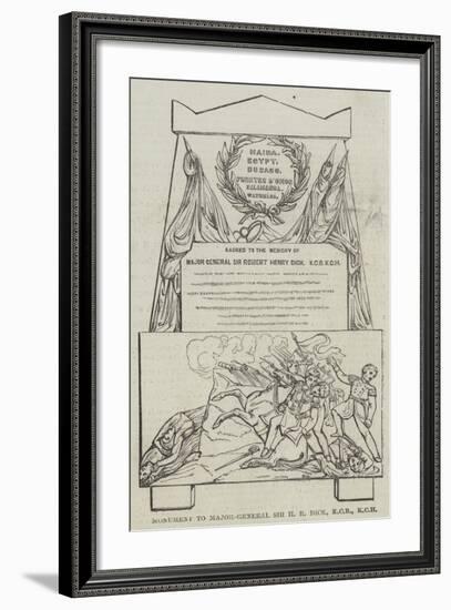 Monument to Major-General Sir H R Dick-null-Framed Giclee Print