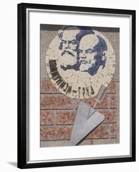 Monument to Marx and Lenin, Khojand, Tajikistan, Central Asia, Asia-Michael Runkel-Framed Photographic Print