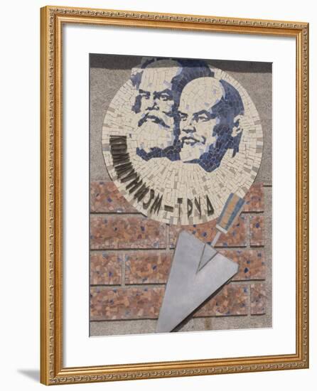 Monument to Marx and Lenin, Khojand, Tajikistan, Central Asia, Asia-Michael Runkel-Framed Photographic Print