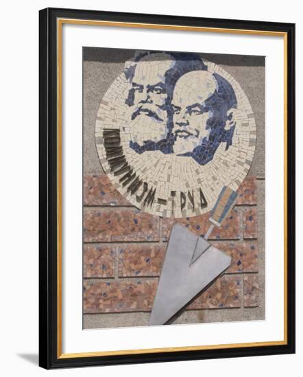 Monument to Marx and Lenin, Khojand, Tajikistan, Central Asia, Asia-Michael Runkel-Framed Photographic Print