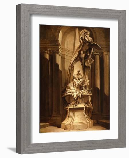 Monument to Mignard, c.1735-Francois Boucher-Framed Giclee Print