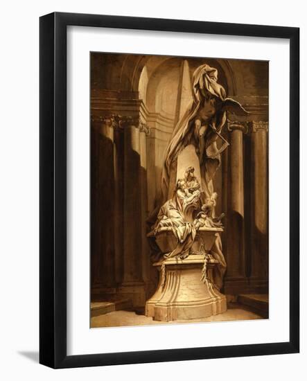 Monument to Mignard, c.1735-Francois Boucher-Framed Giclee Print