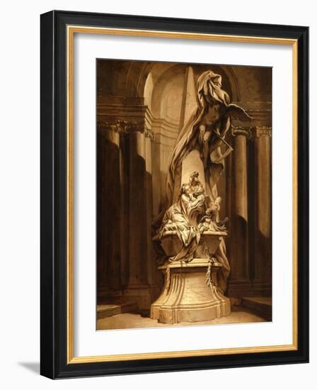 Monument to Mignard, c.1735-Francois Boucher-Framed Giclee Print