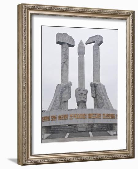 Monument to Party Foundation, Pyongyang, North Korea, Asia-Michael Runkel-Framed Photographic Print