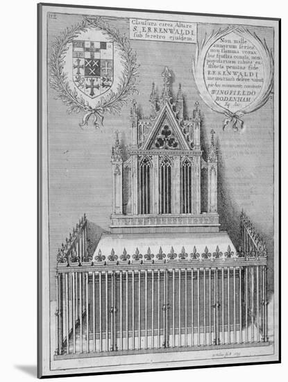 Monument to Saint Erkenwald in Old St Paul's Cathedral, City of London, 1656-Wenceslaus Hollar-Mounted Giclee Print