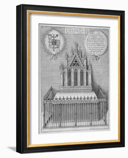 Monument to Saint Erkenwald in Old St Paul's Cathedral, City of London, 1656-Wenceslaus Hollar-Framed Giclee Print