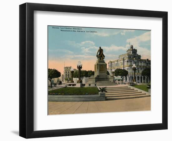 Monument to scholar and philosopher Jose de la Luz Caballero, Havana, Cuba, c1920-Unknown-Framed Photographic Print