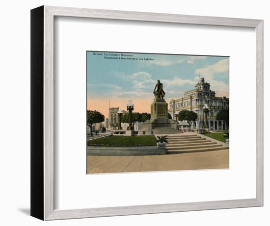 Monument to scholar and philosopher Jose de la Luz Caballero, Havana, Cuba, c1920-Unknown-Framed Photographic Print