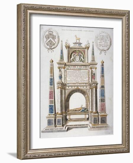 Monument to Sir Christopher Hatton in Old St Paul's Cathedral, City of London, 1656-Wenceslaus Hollar-Framed Giclee Print