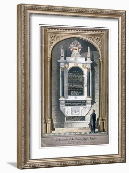 Monument to Sir Thomas Spert in St Dunstan's Church, Stepney, London, 1809-George Hawkins-Framed Giclee Print