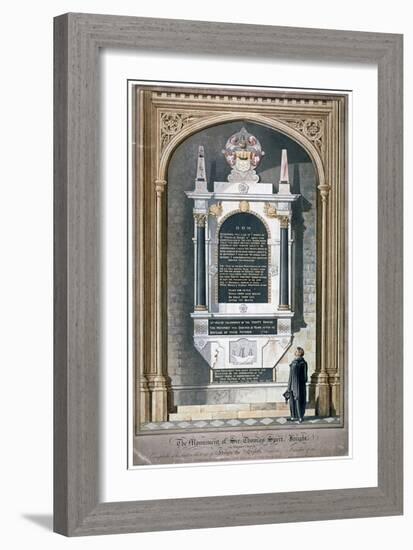 Monument to Sir Thomas Spert in St Dunstan's Church, Stepney, London, 1809-George Hawkins-Framed Giclee Print