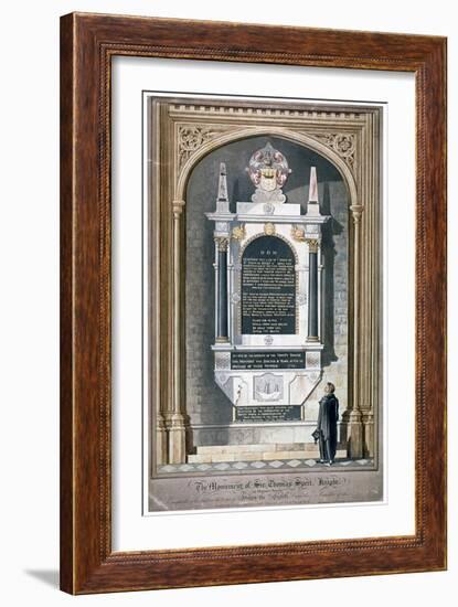 Monument to Sir Thomas Spert in St Dunstan's Church, Stepney, London, 1809-George Hawkins-Framed Giclee Print