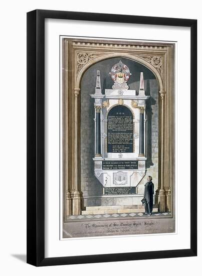 Monument to Sir Thomas Spert in St Dunstan's Church, Stepney, London, 1809-George Hawkins-Framed Giclee Print