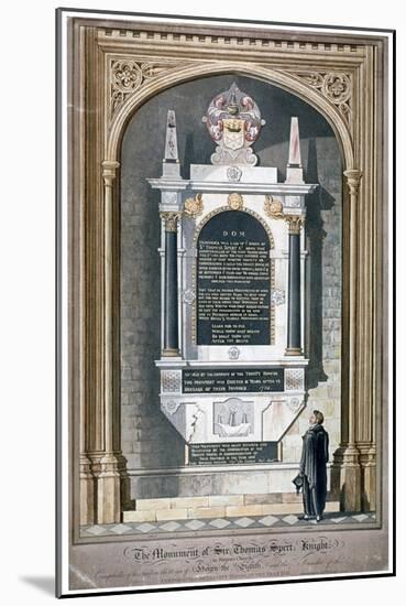 Monument to Sir Thomas Spert in St Dunstan's Church, Stepney, London, 1809-George Hawkins-Mounted Giclee Print