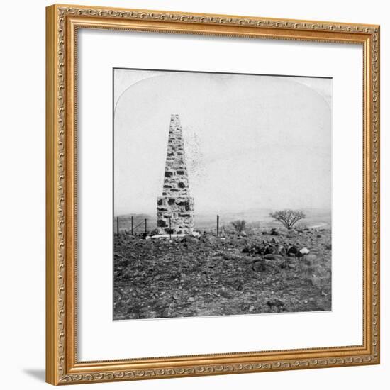 Monument to the 27th Inniskillings, Hart's Hill, Near Colenso, Natal, South Africa, Boer War, 1901-Underwood & Underwood-Framed Giclee Print