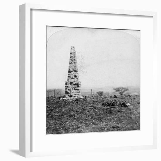 Monument to the 27th Inniskillings, Hart's Hill, Near Colenso, Natal, South Africa, Boer War, 1901-Underwood & Underwood-Framed Giclee Print