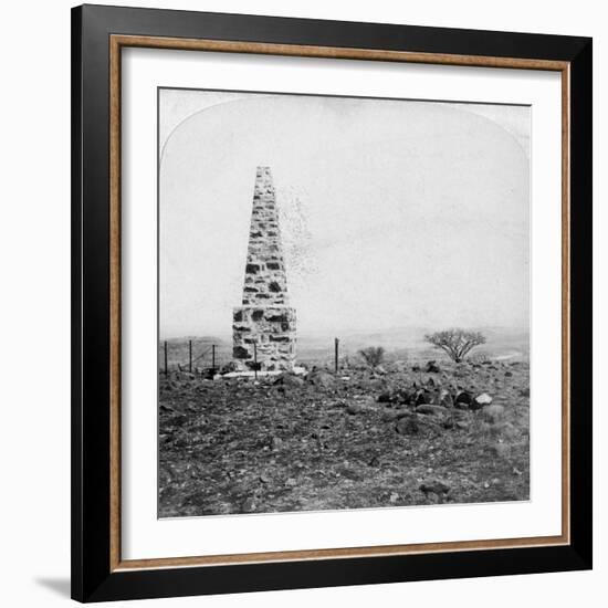 Monument to the 27th Inniskillings, Hart's Hill, Near Colenso, Natal, South Africa, Boer War, 1901-Underwood & Underwood-Framed Giclee Print