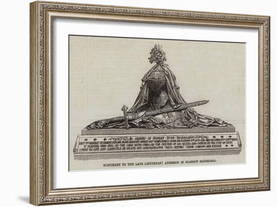 Monument to the Late Lieutenant Anderson in Glasgow Cathedral-null-Framed Giclee Print