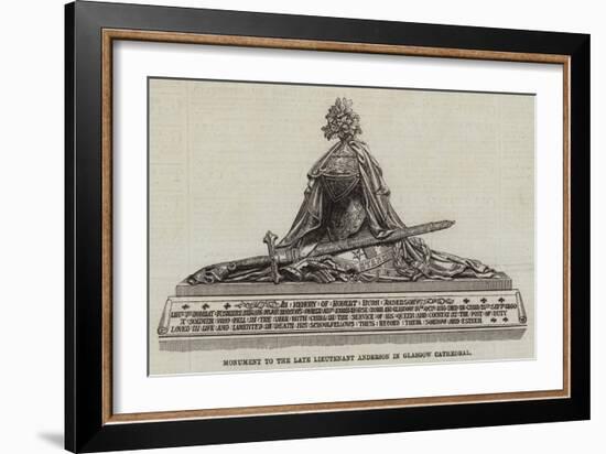 Monument to the Late Lieutenant Anderson in Glasgow Cathedral-null-Framed Giclee Print