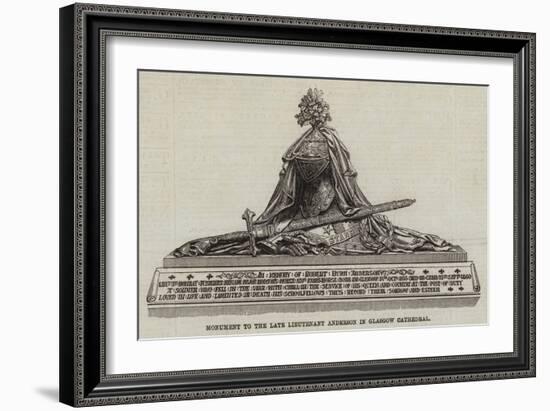 Monument to the Late Lieutenant Anderson in Glasgow Cathedral-null-Framed Giclee Print