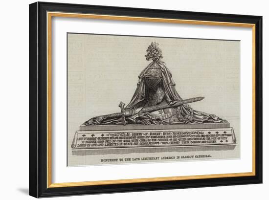 Monument to the Late Lieutenant Anderson in Glasgow Cathedral-null-Framed Giclee Print