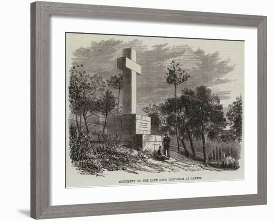 Monument to the Late Lord Brougham at Cannes-null-Framed Giclee Print