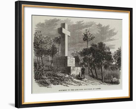 Monument to the Late Lord Brougham at Cannes-null-Framed Giclee Print