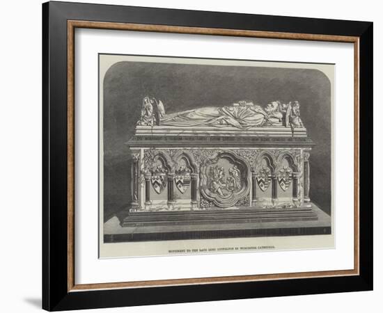 Monument to the Late Lord Lyttelton in Worcester Cathedral-Thomas Harrington Wilson-Framed Giclee Print