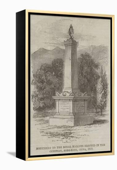 Monument to the Royal Marines Erected in the Cemetery, Hong-Kong, China, 1860-null-Framed Premier Image Canvas