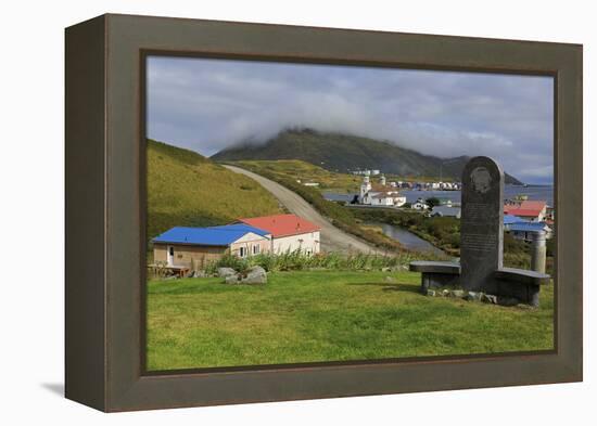 Monument to Unangan People, Unalaska Island, Aleutian Islands, Alaska, USA, North America-Richard Cummins-Framed Premier Image Canvas