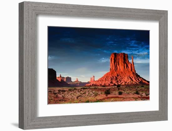 Monument Valley At Dusk Utah-null-Framed Art Print